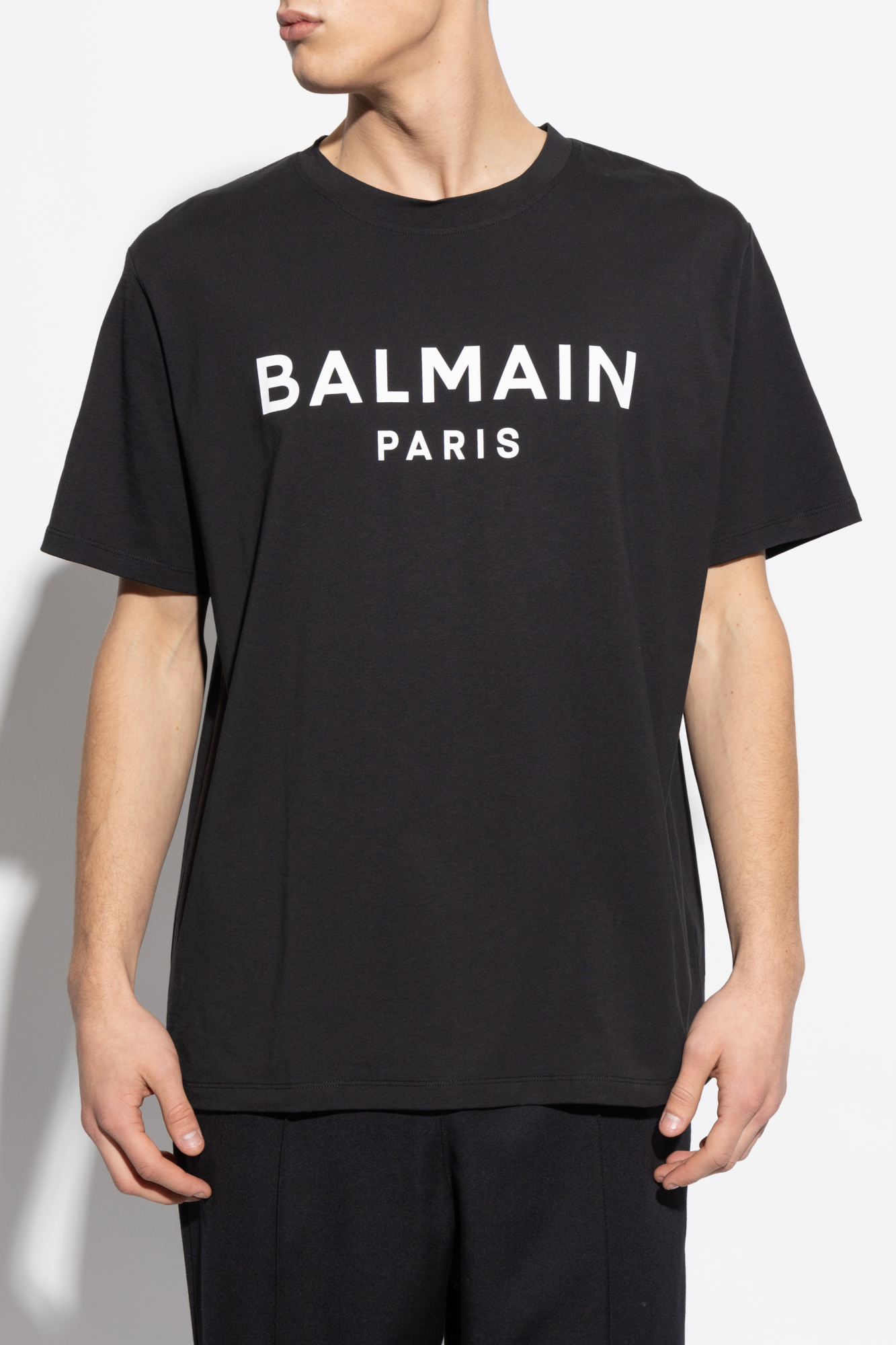 Black T-shirt with printed logo Balmain - Vitkac AS